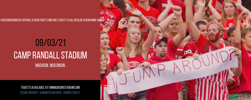 2021 Wisconsin Badgers Football Season Tickets (Includes Tickets To All Regular Season Home Games) at Camp Randall Stadium tickets 2021 Wisconsin Badgers Football Season Tickets (Includes Tickets To All Regular Season Home Games) at Camp Randall Stadium